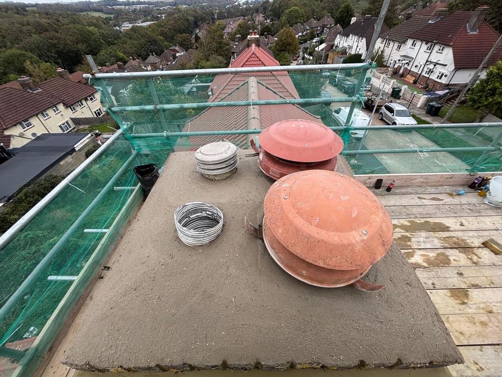 Full Chimney Stack Rebuild, Repointing & Lead Flashing Renewal in Brighton — Kirby's Building & Property Maintenance